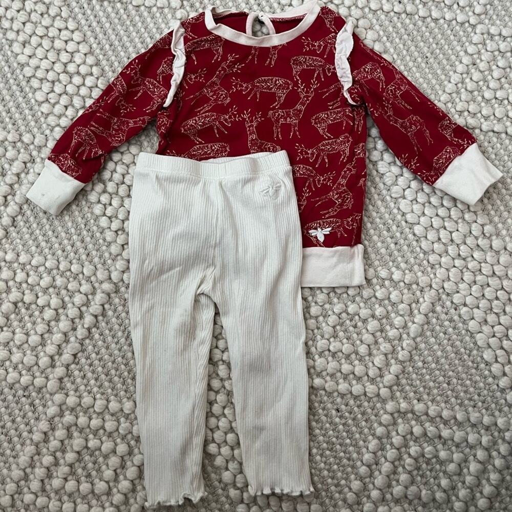 (3/$15‼️) Burt’s Bees Baby PJ Set - Holiday